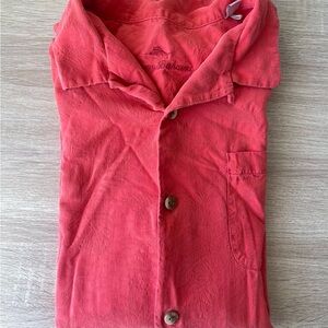 Tommy Bahama Men's Casual Coral Button-Down Shirt